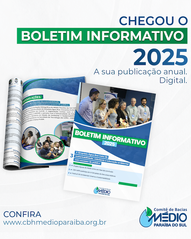 Boletim Digital do Comitê Médio Paraíba do Sul acaba de ser lançado